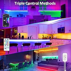 maylit 8 PCS 3.3FT Smart RGB Under Cabinet Lights