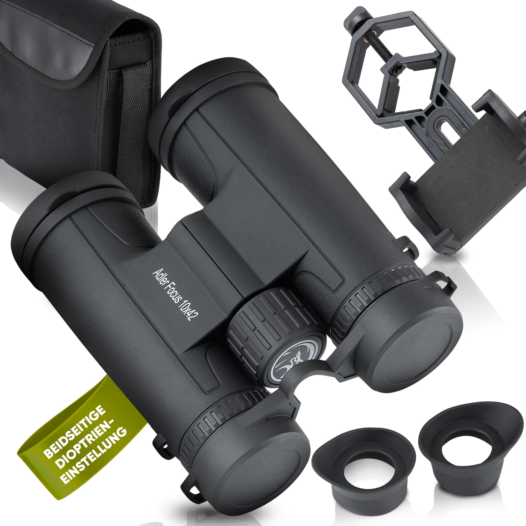Adler Focus Fernglas 10x42 für Erwachsene, Eagle-Eye-Technologie, 18mm HD Augenmuschel, BAK4+FMC, Feldstecher, für Brillenträger, Reisen, Wandern, Jagd, Perfekt für Brillenträger!