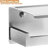 HITSLAM Brushed Nickel Toilet Roll Holder with Phone Shelf SUS 304 Stainless view 5