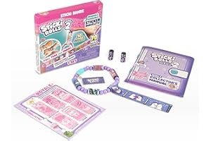 SKY CASTLE STICKI ROLLS Sticki Bands - The Original Wearable Shareable Sticker Bracelet | Includes 70 Mini Stickers | 2 Mystery Reveal Sticki Rolls | Over 1000 Sticker Designs to Collect! (Series 2 - Purple)