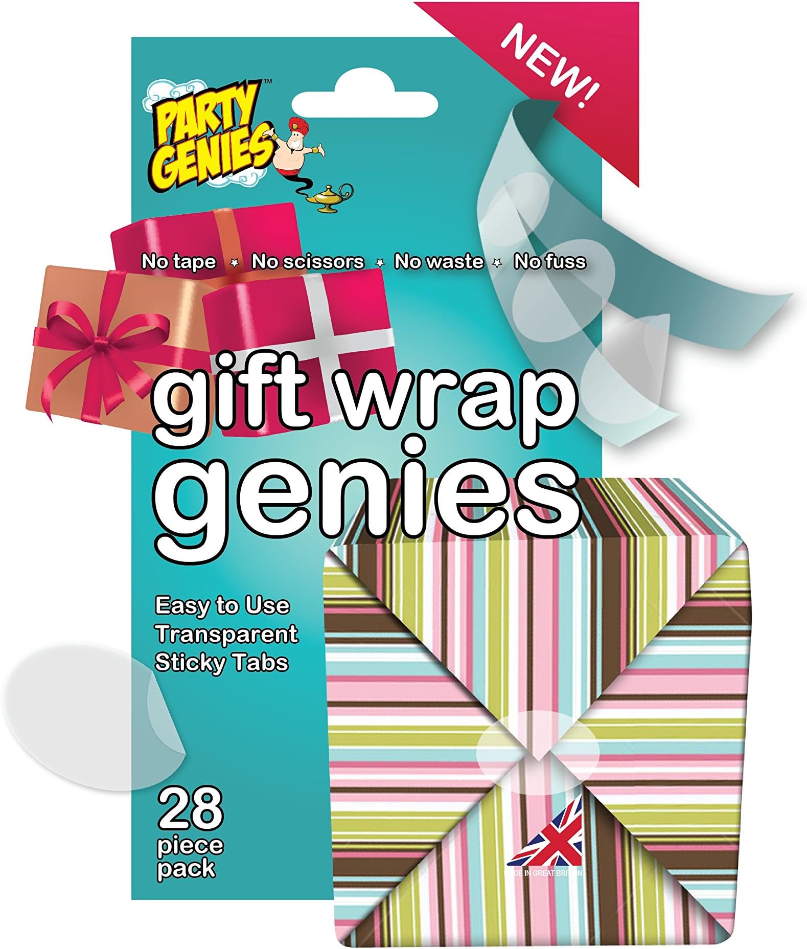 Gift Wrap Genies - Adhesive Tabs For Wrapping Presents