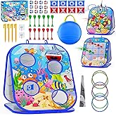 RIEYON Bean Bag Toss Game for Kids, Cornhole Board Toddler Toys for Kids Party Activity and Outdoor Yard Backyard, Birthday Gift or Christmas for Aged 3 4 5 6 7 8 Year Old Boys