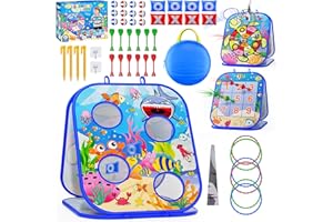 RIEYON Bean Bag Toss Game for Kids, Toddler Toys for Party Games and Outdoor Toss Games, Gift for Birthday or Christmas for Kids Aged 3 4 5 6 7 8 Year Old