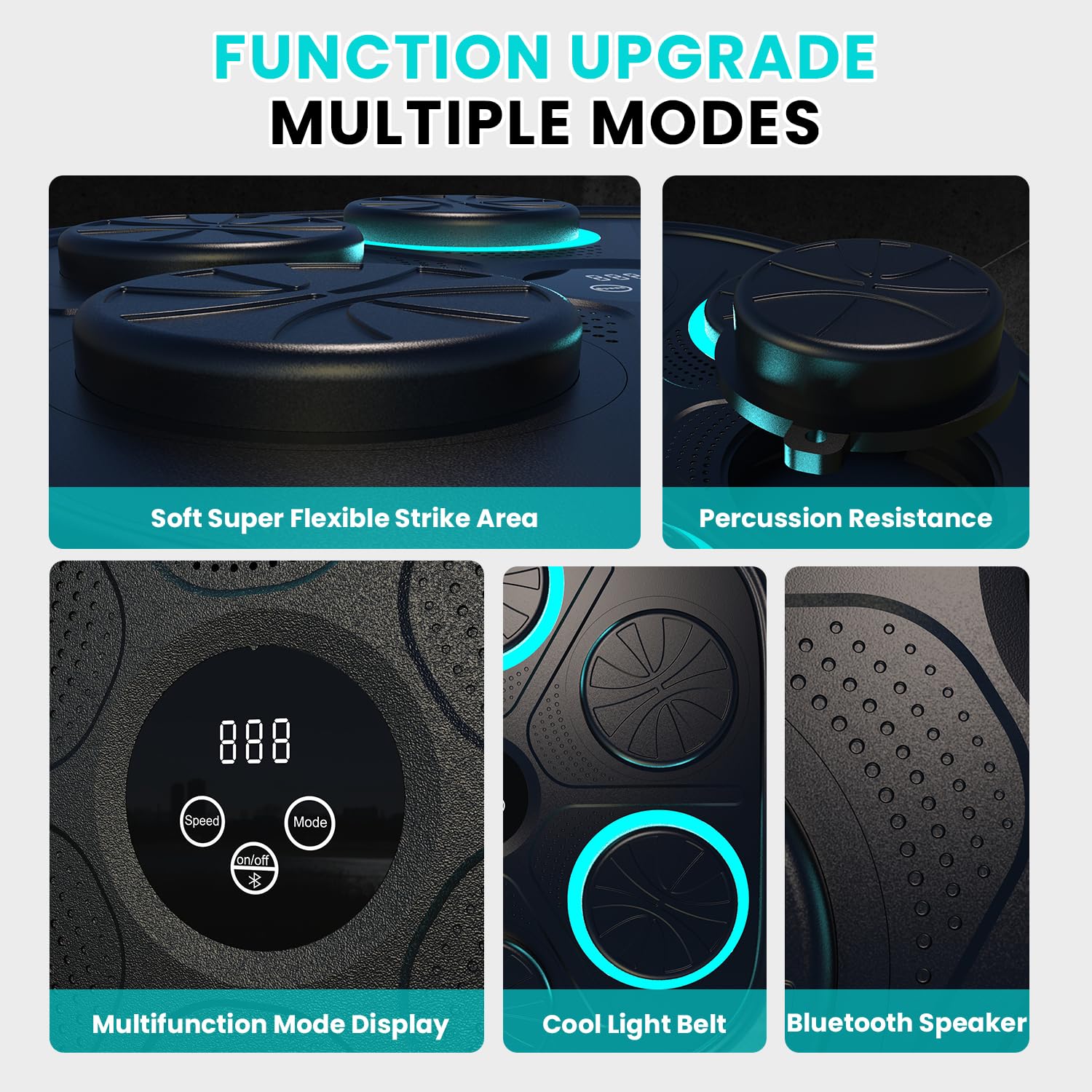 ColorAns 2024 Smart Music Boxing Machine with Boxing Gloves, Bluetooth Training Machine with LED Electronic Wall Mounted, Electronic Focus Agility Training Digital Boxing for Kids and Adults