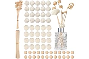 Loopeer 180 Pcs Reed Diffuser Sticks Set - Rattan Fragrance Diffuser and Flower Reed Sticks for Aromatherapy - Natural Volatile Replacement Refill Sticks for Aroma