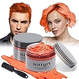2 Pack Temporary Orange Hair Spray Color Wax with 1