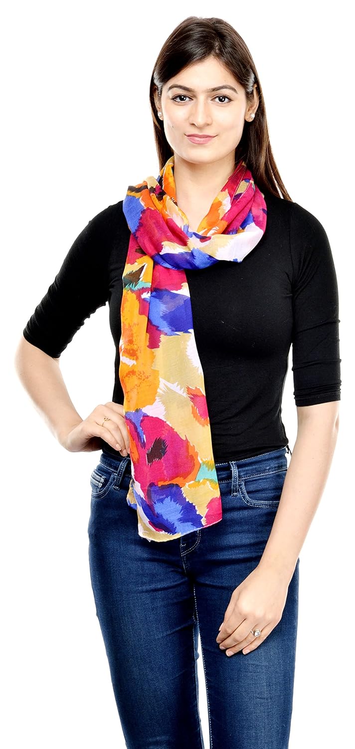 scarves (weavers villa poly cotton soft summer scarf) (wv68)