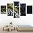 SIGNWIN 5 Panel Canvas Wall Art Mountain Waterfalls for Home Decorations Ready to Hang - 60"x32"x5 Panels