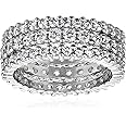 Amazon Essentials Cubic Zirconia All-Around Band Stacking Ring Set (previously Amazon Collection)