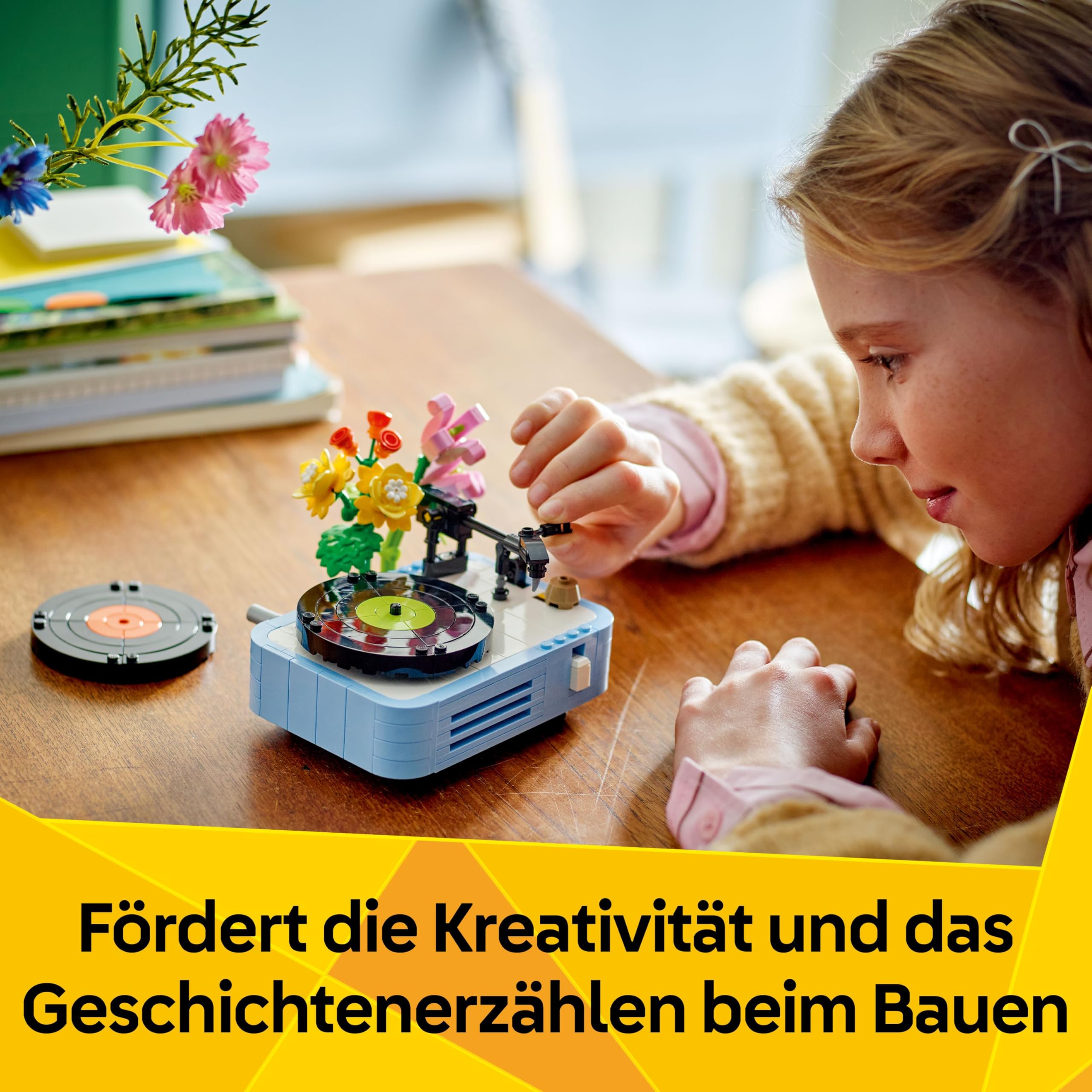 LEGO Creator 3in1 Record Player with Flowers Building Toy - Rebuilds Into a Radio Model or Microphone - Music Toys for 8+ Year Old Girls & Boys - Creative Gift Idea - 31172 5