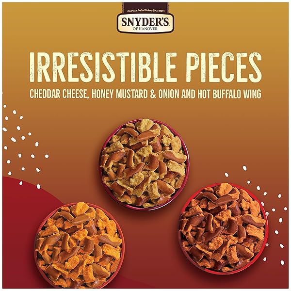 SNYDER’S OF HANOVER PRETZEL PIECES, VARIETY PACK OF PRETZELS INDIVIDUAL PACKS, 2.25 OZ, 18 CT (PACK OF 18)