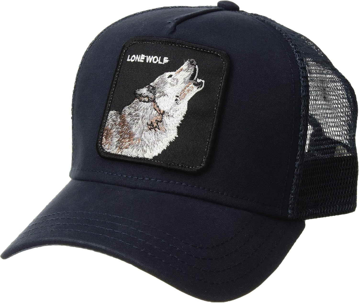 Goorin Bros. mens Animal Farm Snap Back Trucker Hat Baseball Cap, Navy Wolf, One Size US at  Men’s Clothing store