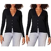 Amazon Essentials Women's Lightweight V-Neck Cardigan Sweater (Available in Plus Size)