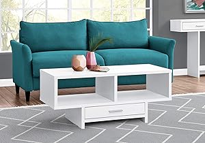Monarch Specialties Drawer & Shelves Rectangular Cocktail Accent Coffee Table, 43