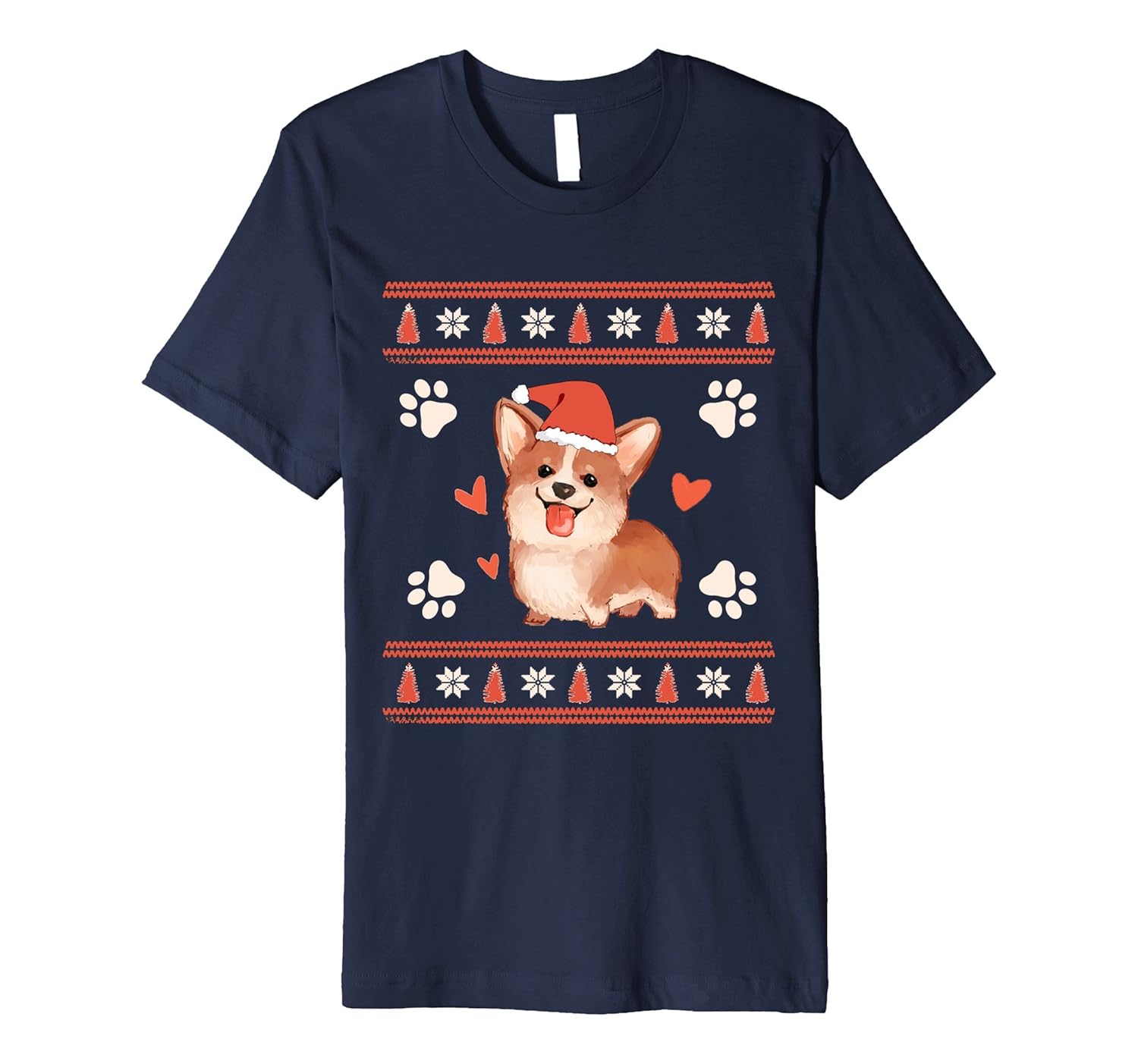 Merry Corgi Christmas T-Shirt Funny Cute Shirts Dog Lovers-ANZ