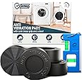 Anti Vibration Pads for Washing Machine with Tank Tread Grip | 4 Pack + Level | Stops Washer Dryer from Moving, Protects Floo