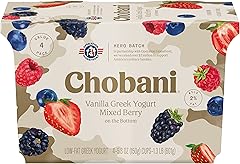 Chobani® Low-Fat Vanilla Greek Yogurt, Mixed Berry on the Bottom 5.3oz 4-pack