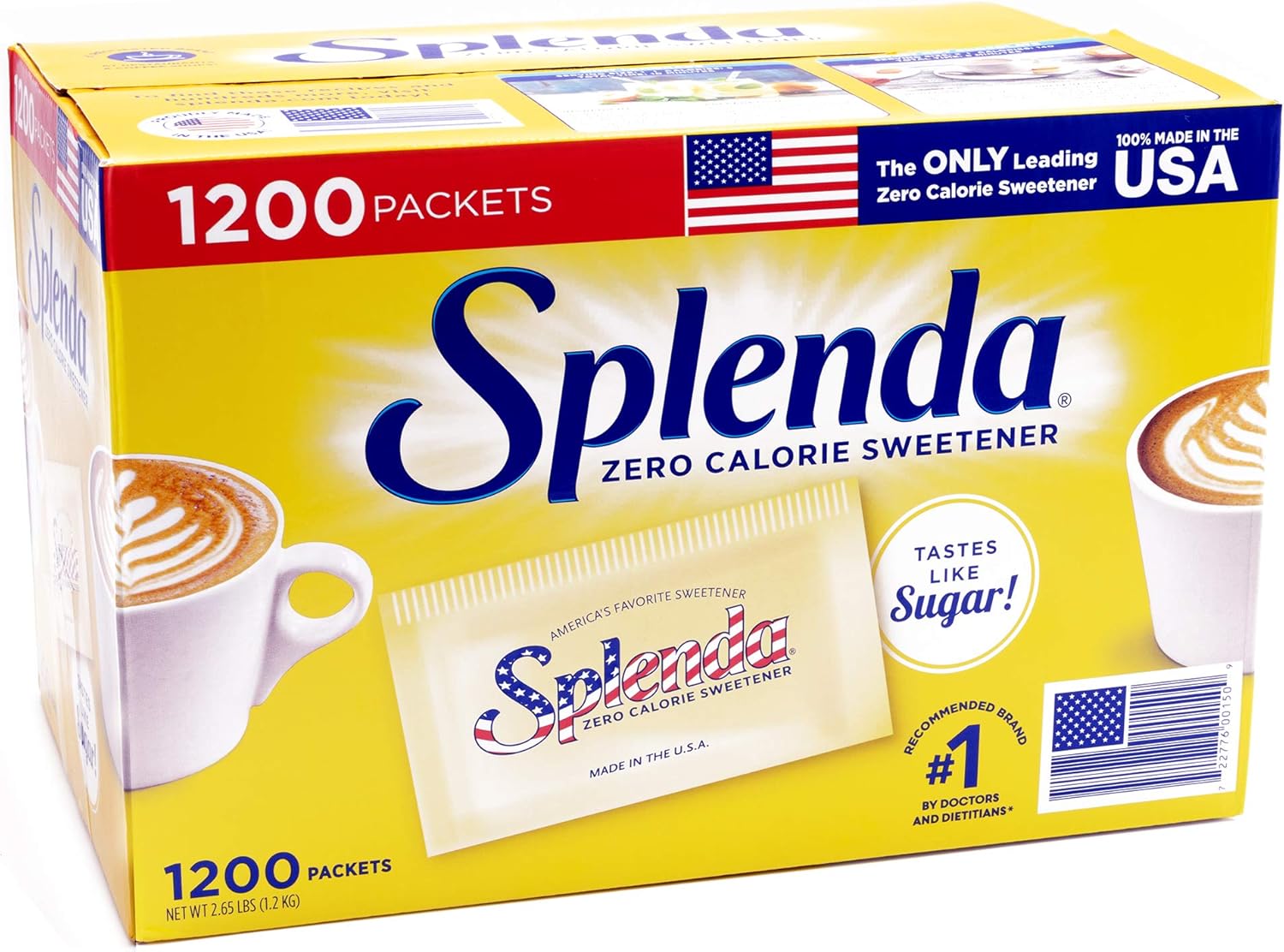 Splenda 1200 Individual Packets No Calorie Sweetener, Granular Amazon
