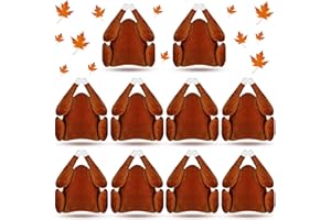 Hanaive 10 Pieces Thanksgiving Turkey Hats Bulk for Adults Turkey Costume for Dress-up Party Plush Turkey Hat Party Supplies