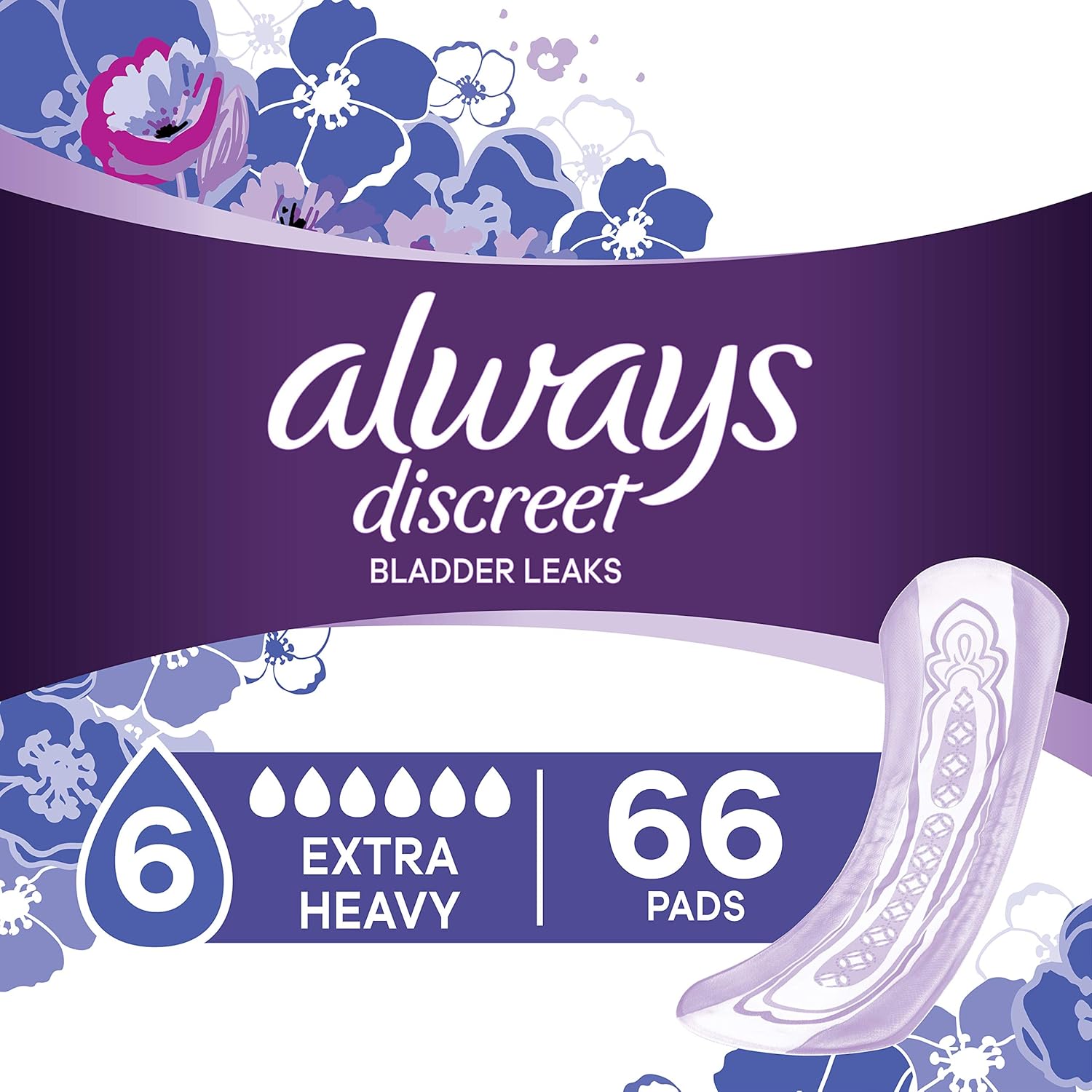 Always Discreet Incontinence Pads for Women: Health & Personal Care