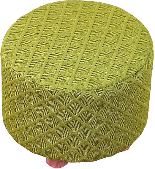 JHLD Funda Otomana Redondo, Engrosado Gofrado Funda De Reposapiés
