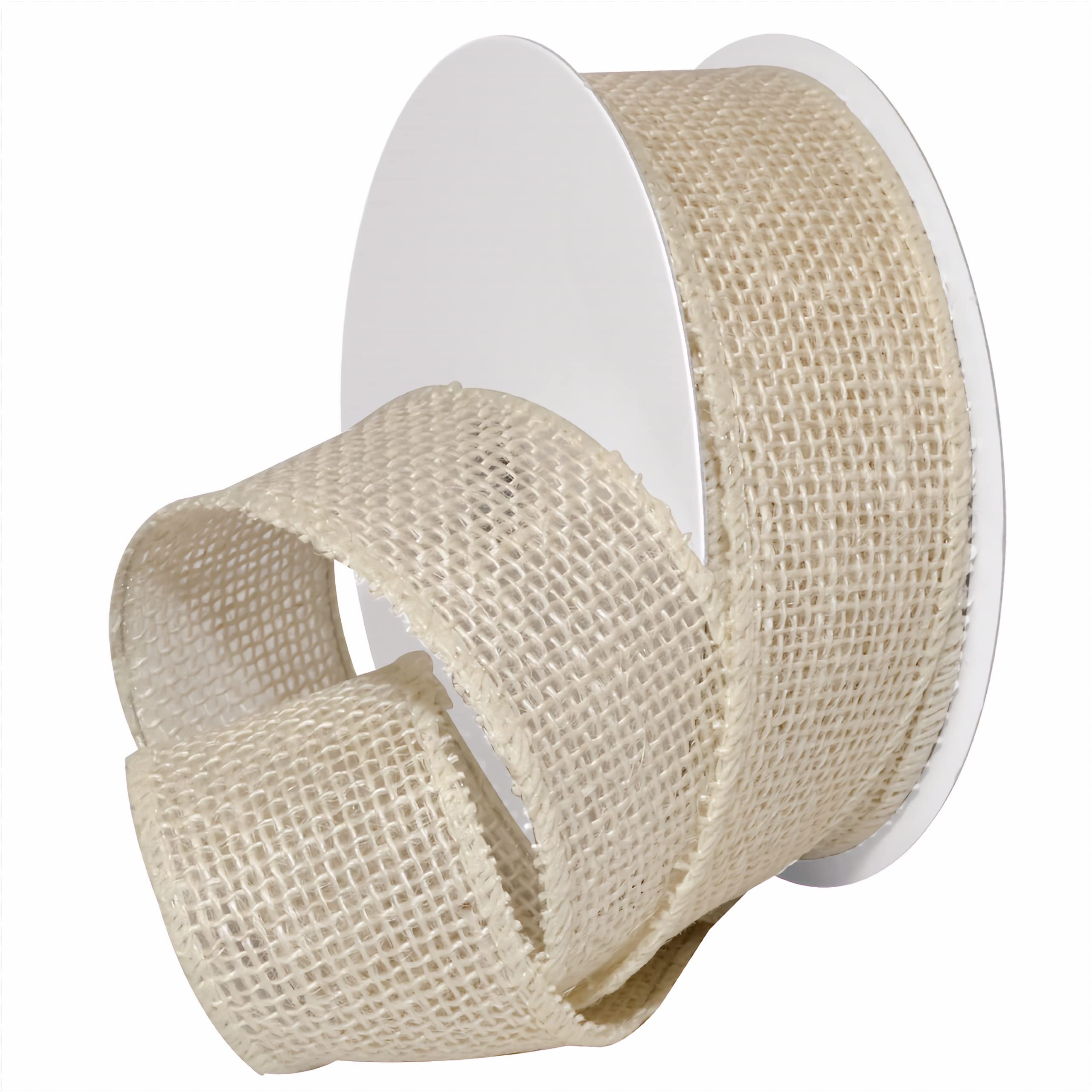 Morex Ribbon Burlap, Cream, 1-1/2 Inch, 10-yard