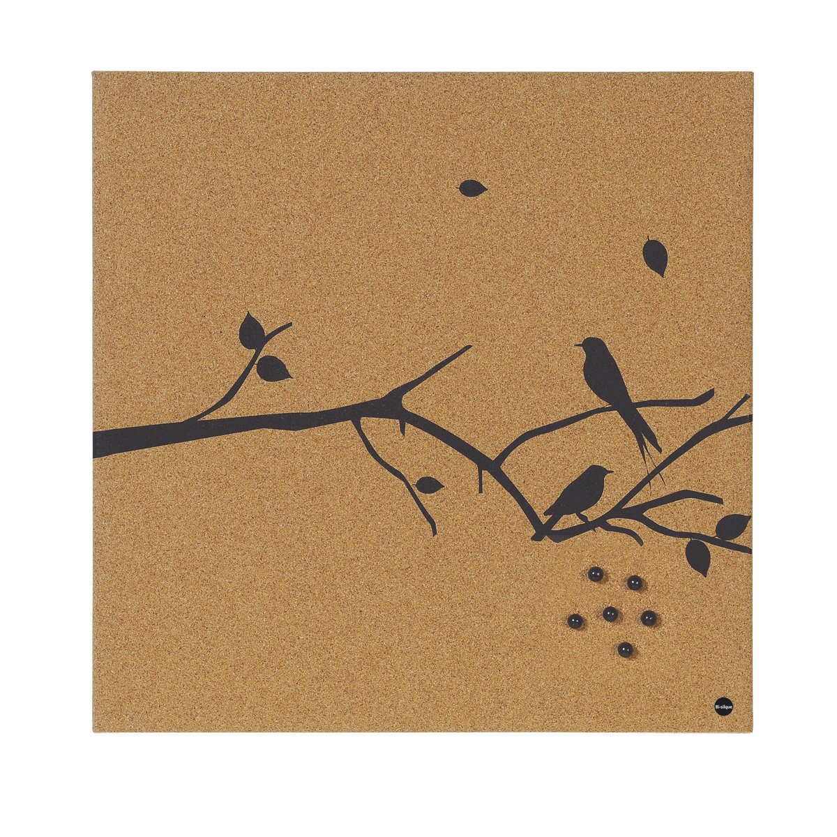 Bi-Office SF751266397 Swallow Frameless Cork Memo Board Black