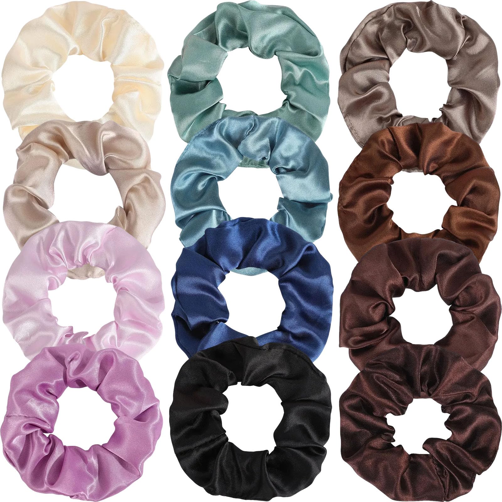 Brand new Colorful Silky Hair Scrunchies 12 pcs Amazon.com : Whaline 12 Pack Hair Scrunchies Premium Velvet  main image 2