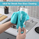 AIDEA Microfibre Cleaning Cloths 8 Pack 12x12 in Lint Free Streak Free Reusable view 4