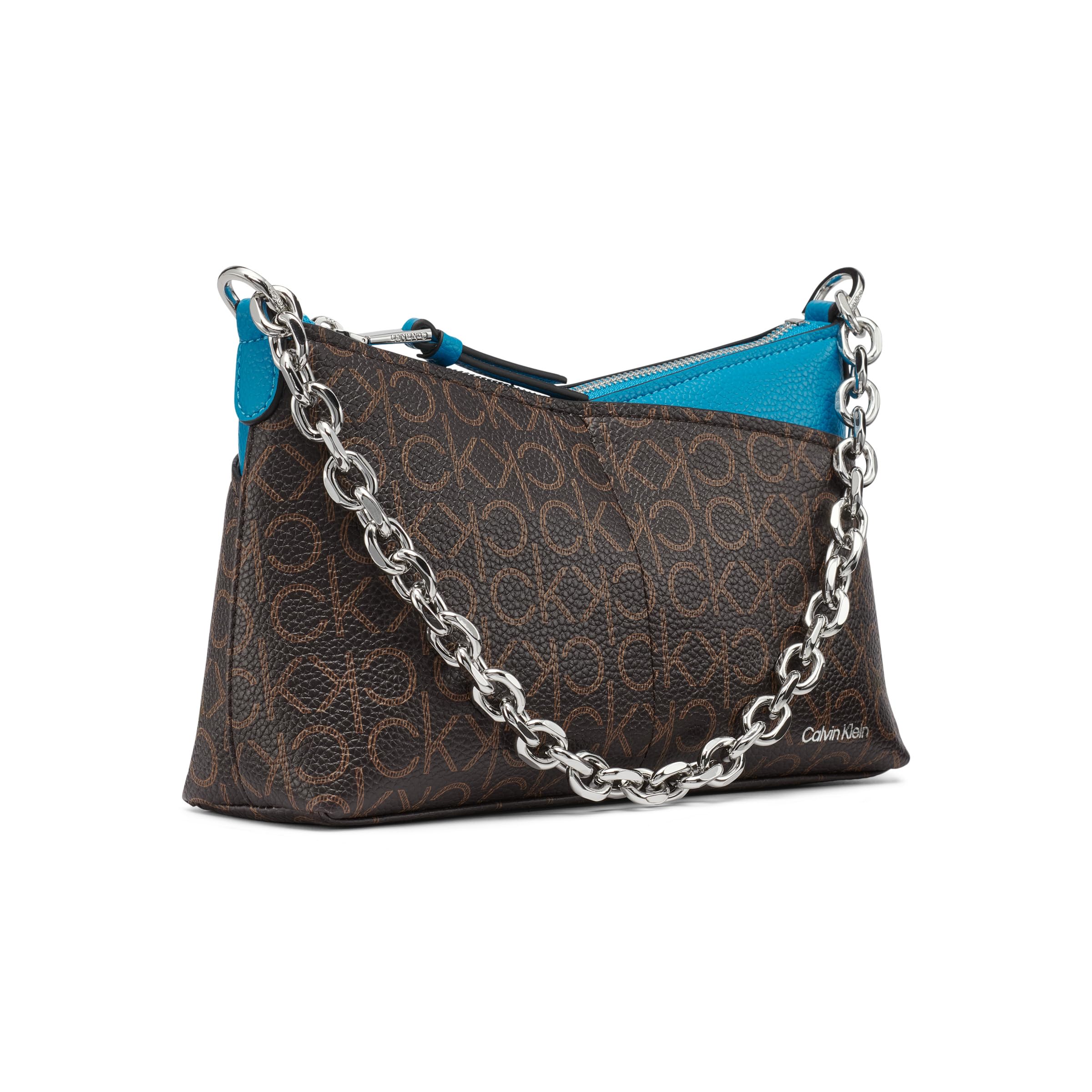 Calvin Klein womens Zoe Top Zip Chain Crossbody