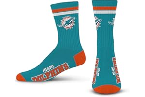 FOR BARE FEET FBF - NFL 2 Stripe Deuce Team Logo Youth Size Kids Crew Socks Approx. 4-8 years old