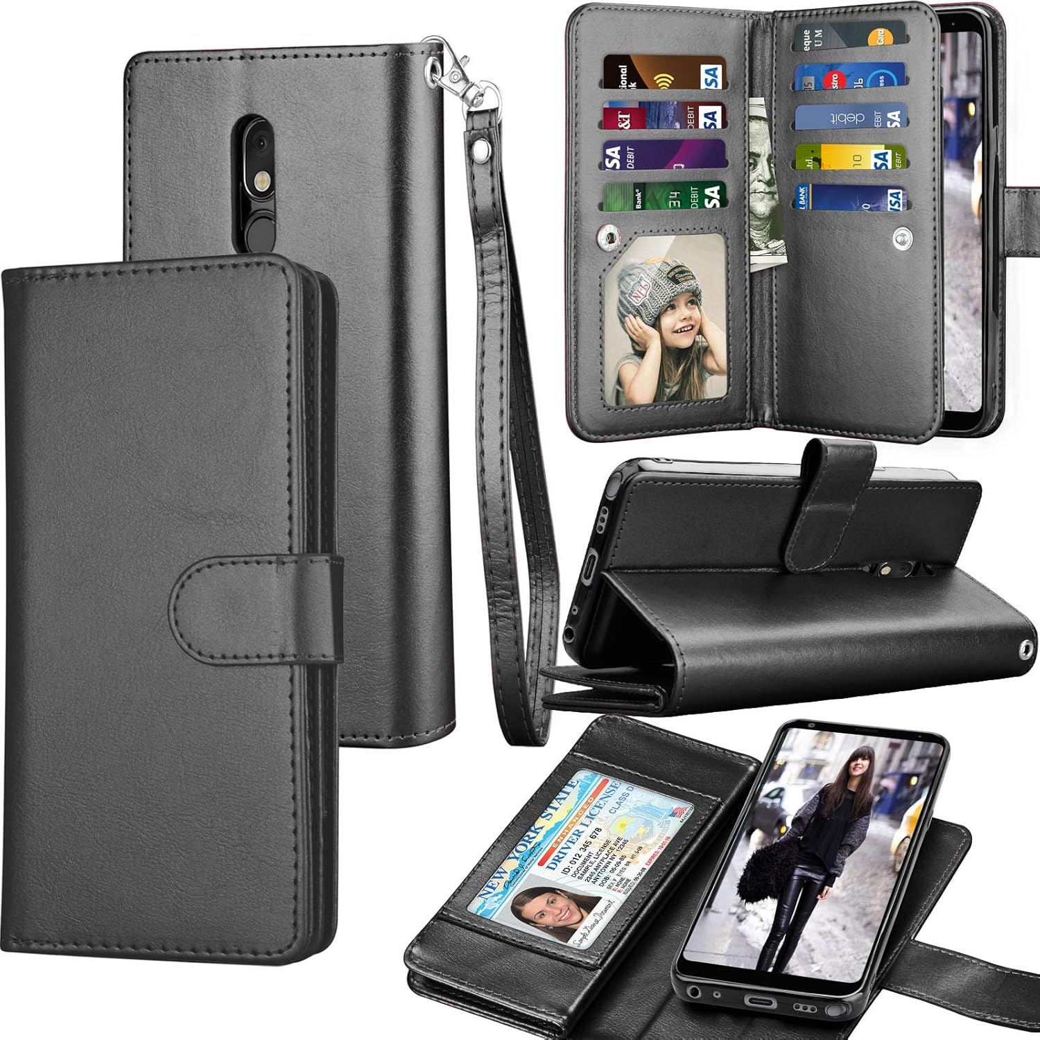 Best Lg Stylo 3 Case Genuine Leather Wallet