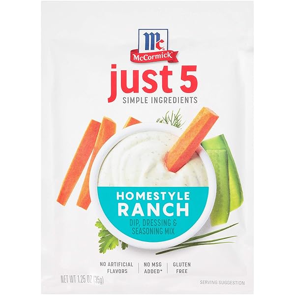 MCCORMICK JUST 5 SIMPLE INGREDIENTS HOMESTYLE RANCH DIP,...