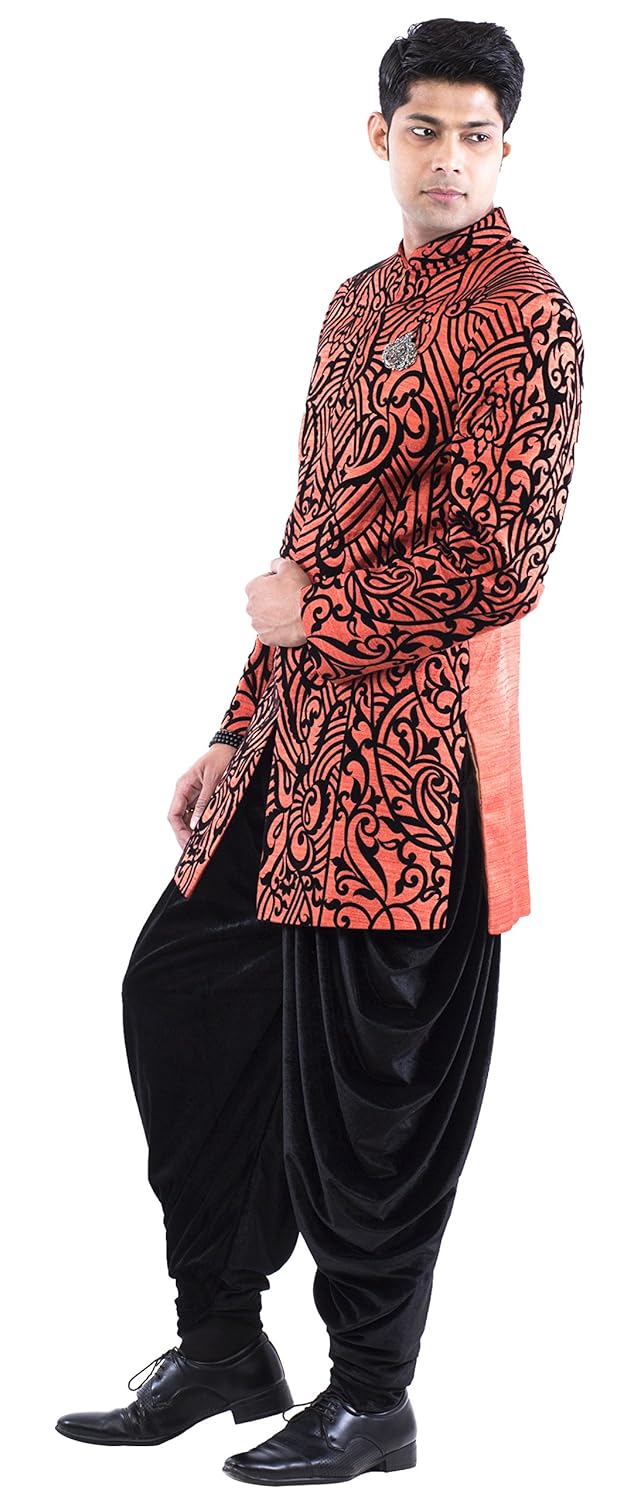 raj design studio men's raw silk harem pant style 210_white_medium