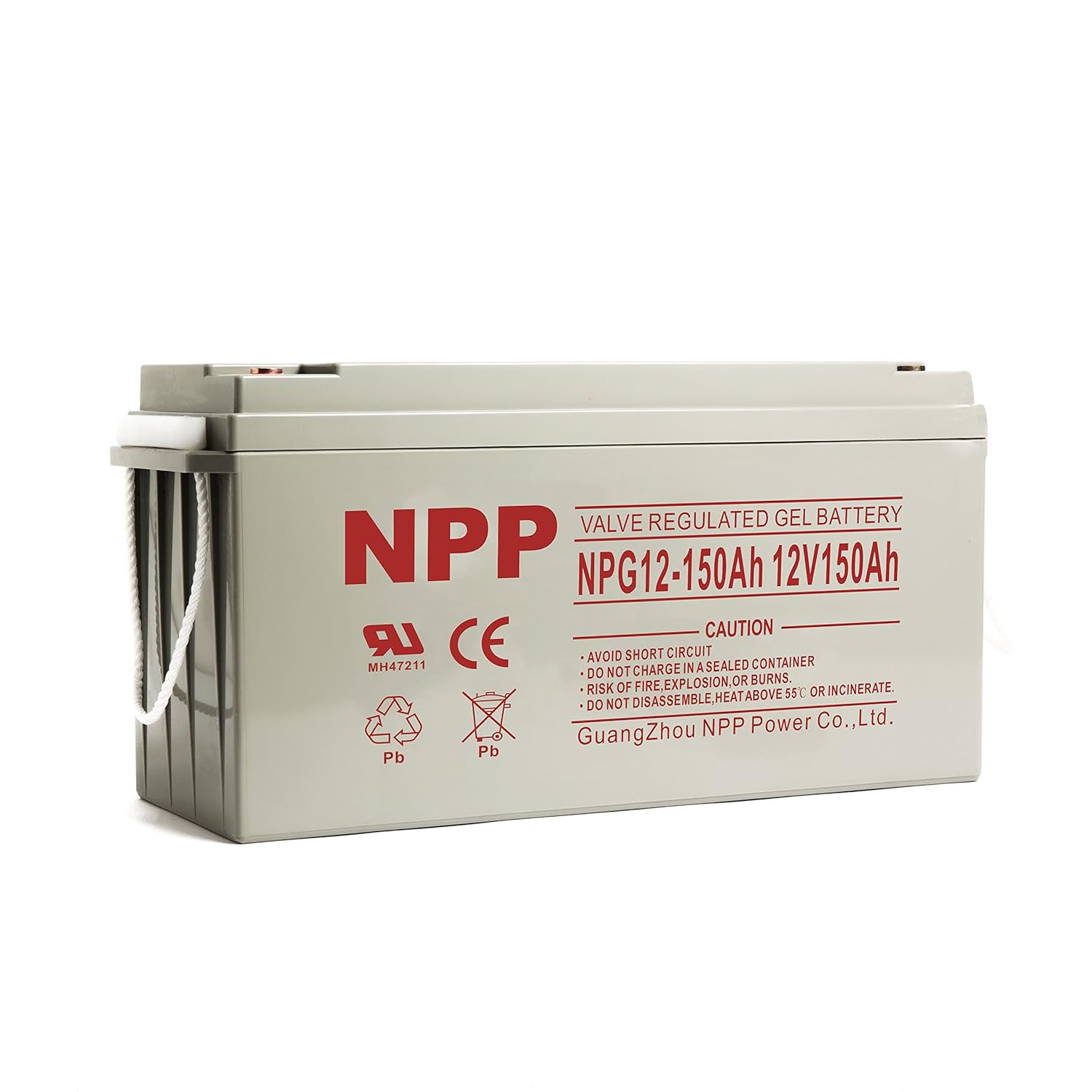 NPP NPG12-150Ah Rechargeable Gel Deep Cycle 12V 150Ah Battery with Button Style Terminals