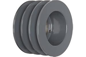 TB Woods 343B Classical V-Belt Sheave, B Belt Section, 3 Grooves, SH Bushing required, Ductile Iron, 3.75" OD