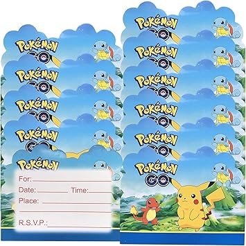 Qemsele Inviti Compleanno Bambini 30 Bello Inglese Inviti Battesimo Con Buste Biglietti Cartoline Per Bambini Ragazze Festa Di Compleanno E Baby Shower 4 3 5 5 Pollici 11 14 Cm Pikachu Amazon It Giochi E Giocattoli