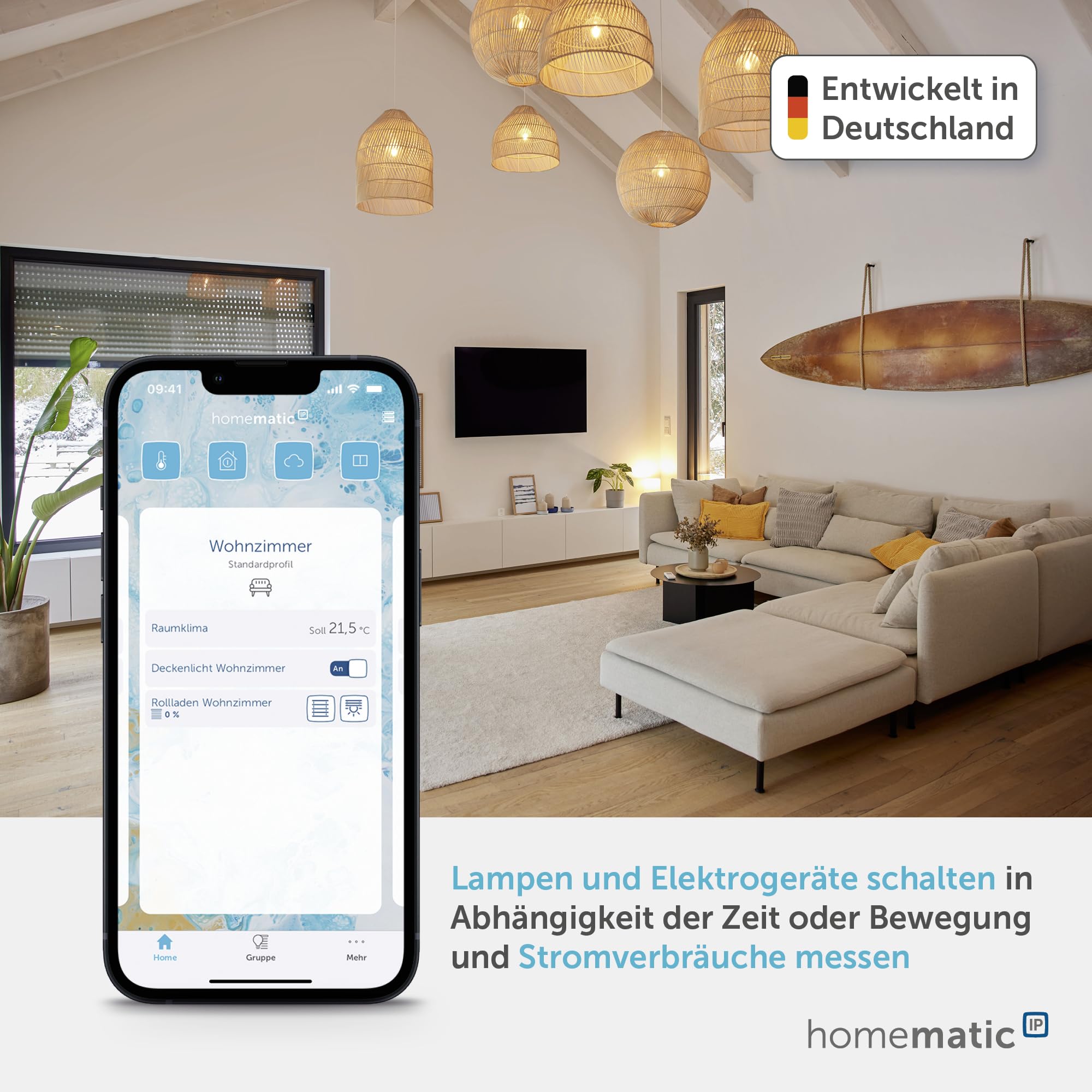 Homematic IP Schalt-Mess-Aktor – Unterputz, Smart Home, Aktor misst Strom,steuert Geräte und Leuchten per App, Alexa & Google Home, Energie sparen, 142721A0 2