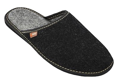 BeComfy Herren Filzpantoffeln aus naturreinem Filz Hausschuhe mit Gummisohle - Sehr Leicht - Hausschuhe Pantoffel Filz Crema 