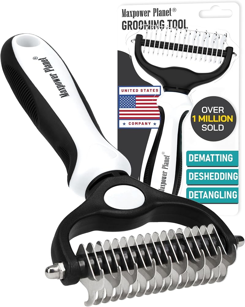 Maxpower Planet Double Sided Pet Grooming Brush Dematting Undercoat Rake
