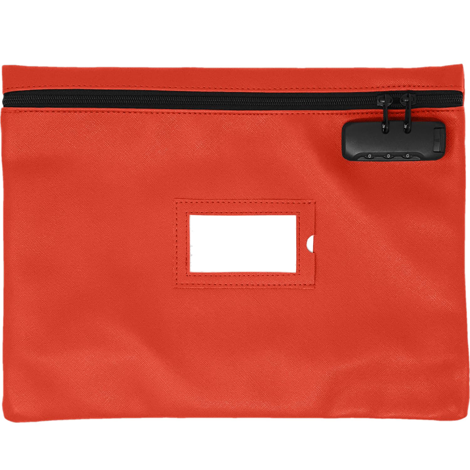 Photo 1 of Red Notary Bag with Lock | 14x11 inch | Zipper Document Bag | Locking Case for Notary Kit, Stamp, Embosser, Ink Pad, and Valuables