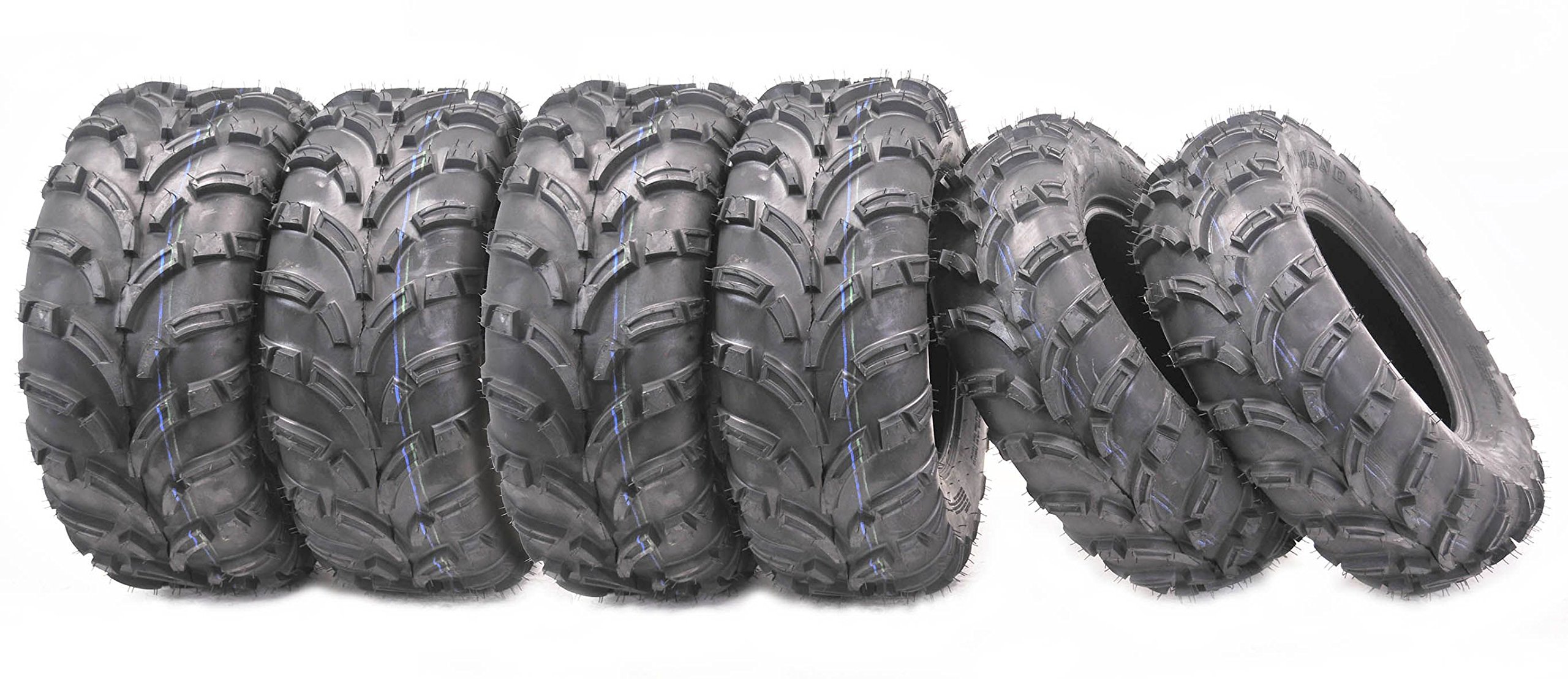Set 6 WANDA ATV UTV tires (2) 26x8-12 Front & (4) 26x10-12 Rear 6PR 6 Wheeler …