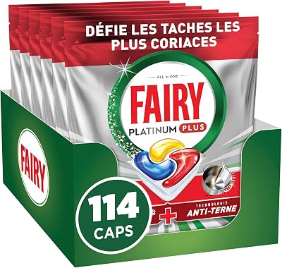Platinum Plus Tablettes Lave-vaisselle Tout-en-1 Parfum Citron x114