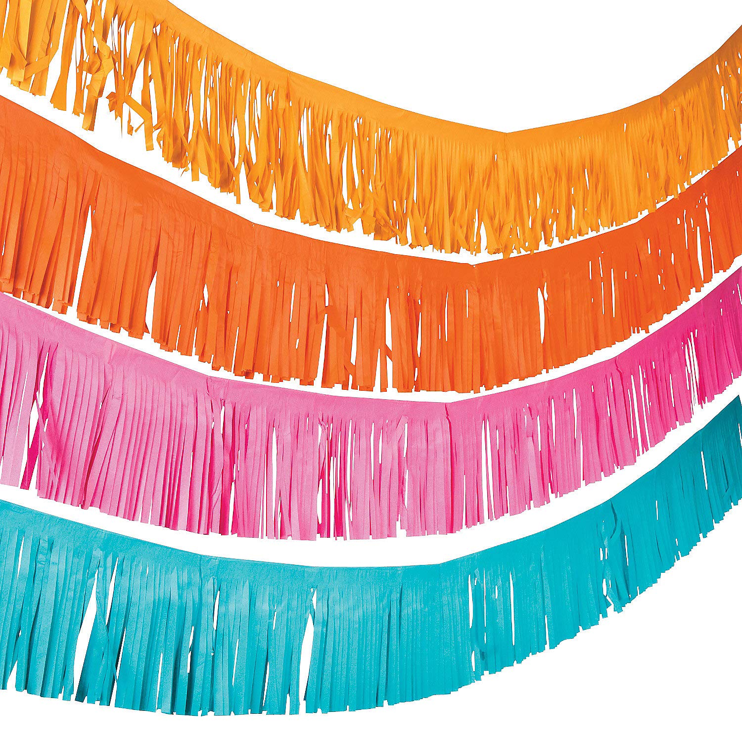 Fun Express Paper Fiesta Fringe Garland - Party Supplies, 39'