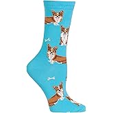 Hot Sox womens Fun Dog Lovers Crew Socks - 1 Pair Pack - Cool & Cute Wordplay Novelty Fashion Gifts