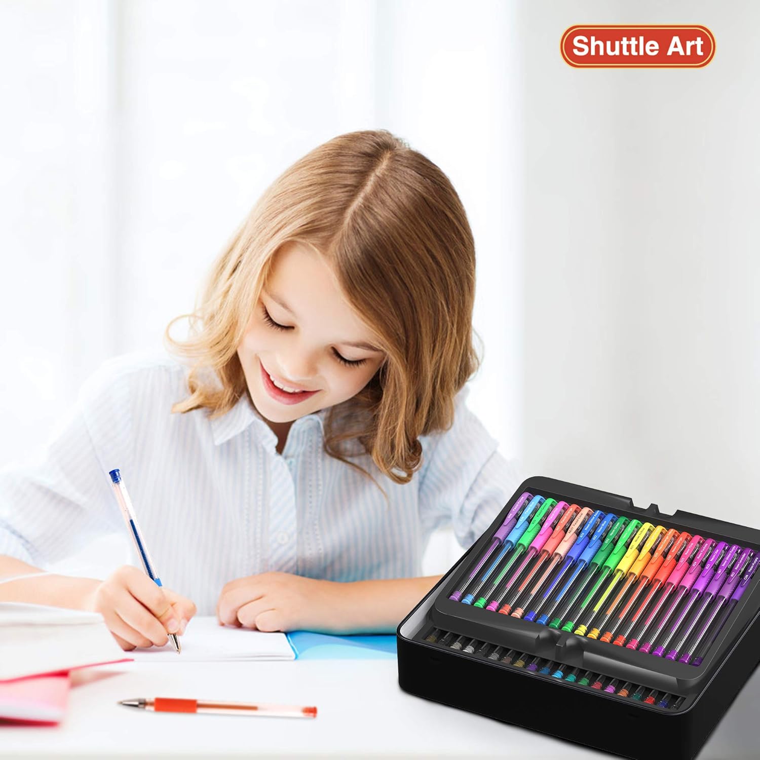 Gel Pens, Shuttle Art 120 Pack Gel Pen Set Packed in Metal Case, 60 Unique Colors with 60 Refills for Adults Coloring Books Drawing Doodling Crafts Scrapbooking Journaling: Office Products