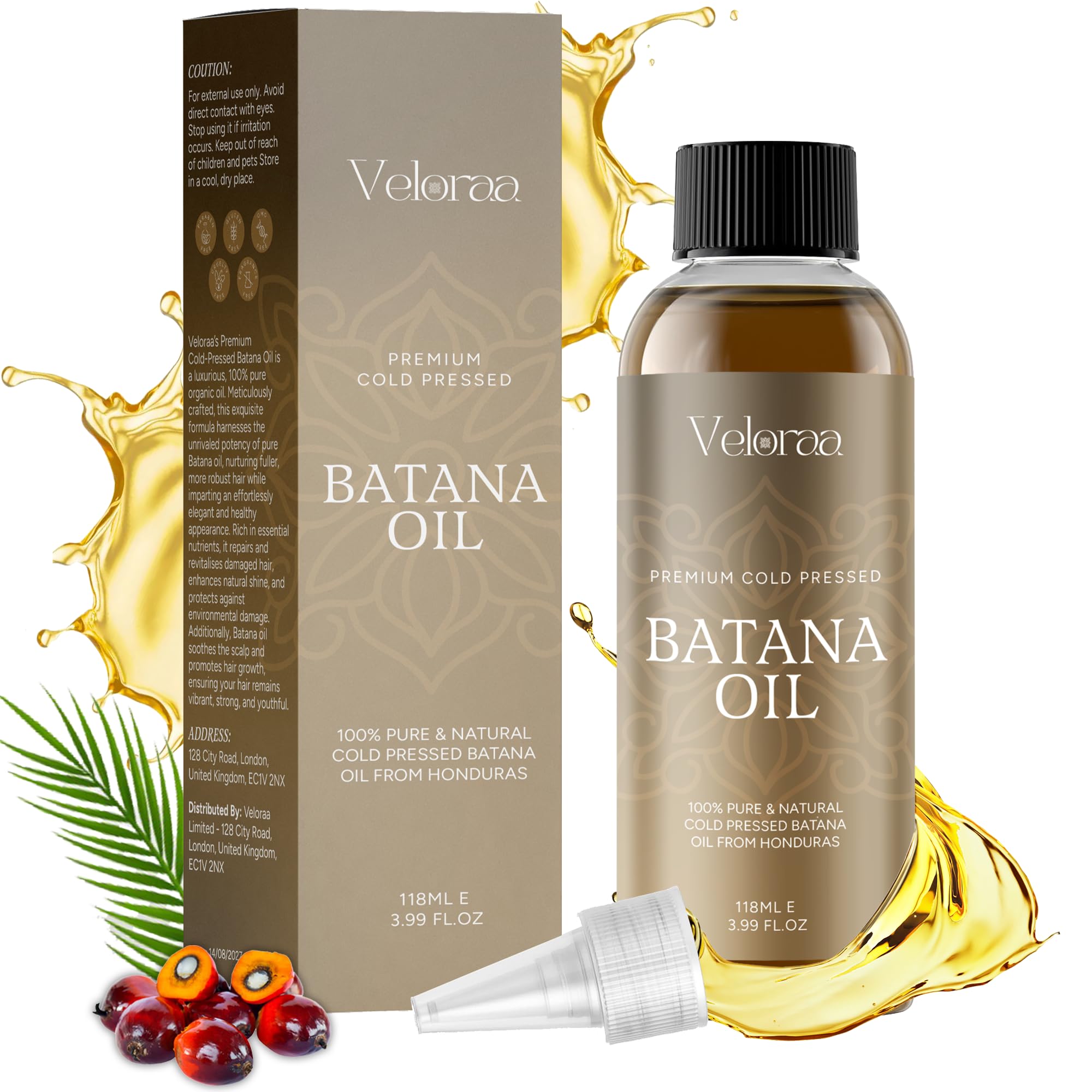 Photo 1 of ***FACTORY SEALED***Honduras Batana Hair Oil – 100% Cold Pressed Hair Growth & Scalp Nourishing Batana Hair Growth Oil for Healthy, Thick and Shiny Hair, Restores Natural Luster, Moisturizes & Reduces Split Ends – 4oz