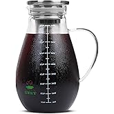 BTaT- Cold Brew Coffee Maker, Iced Coffee Maker, 2 Liter (2 Quart, 64 oz), Iced Tea Maker, Cold Brew Maker, Tea Pitcher, Coffee Accessories, Iced Tea Pitcher, Cold Brew System, Cold Brew Pitcher