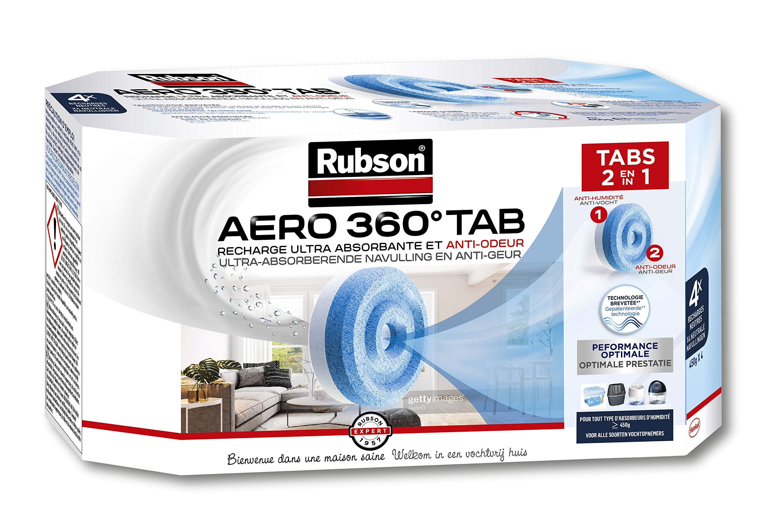 Rubson Aero 360 Refills for Absorber Set of 4