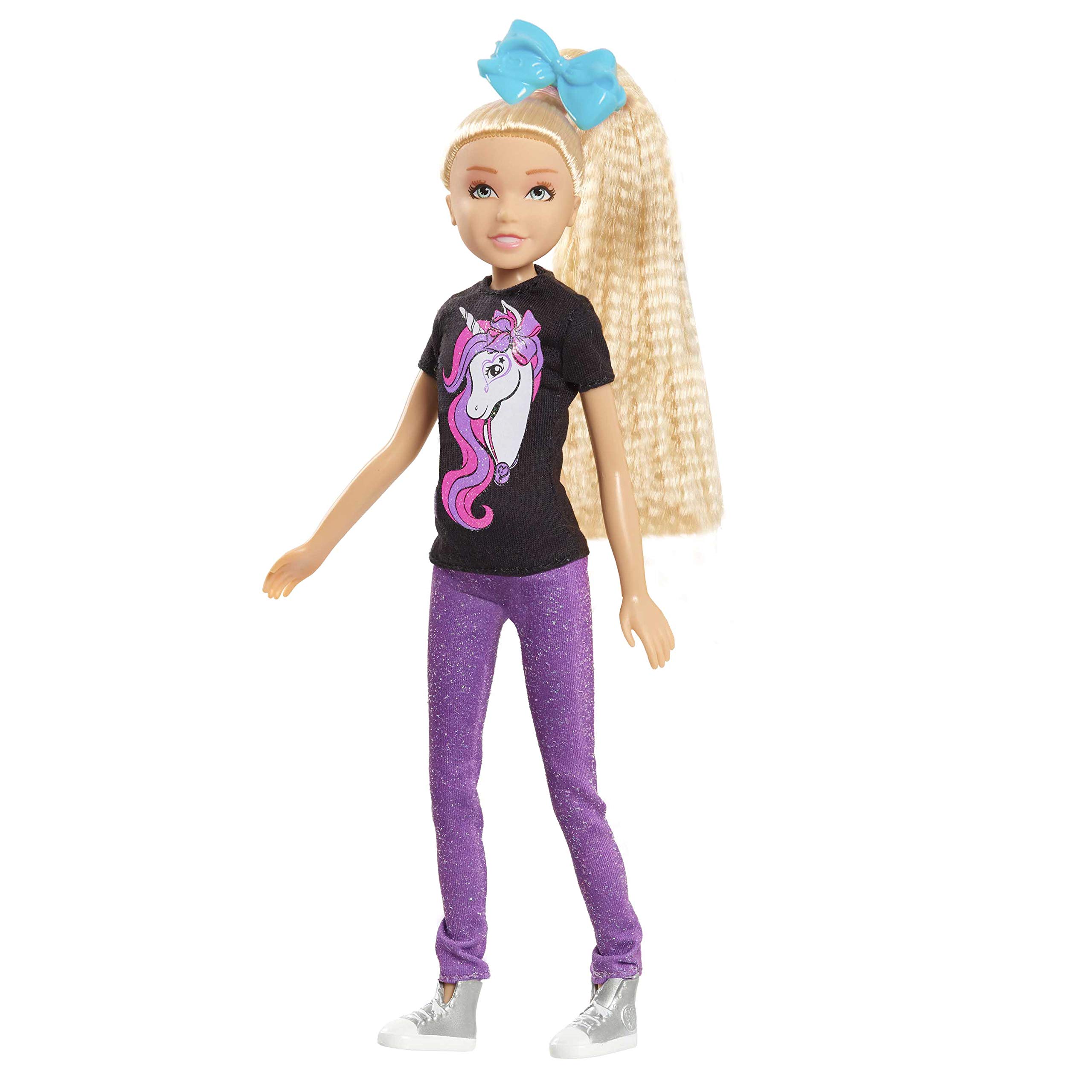 JoJo Siwa Doll, 10-inch Glitter Glam Fashion with Posable Arms and Legs, Signature Double Bow, Removable Outfits and Shoes, Ages 6+